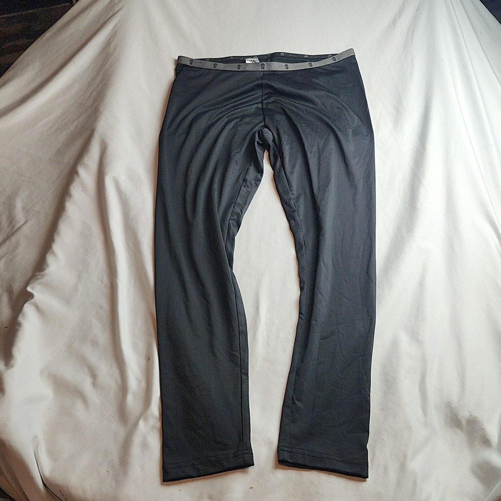 Free Country Thermal Leggings Black Recycled Polyester Size XL